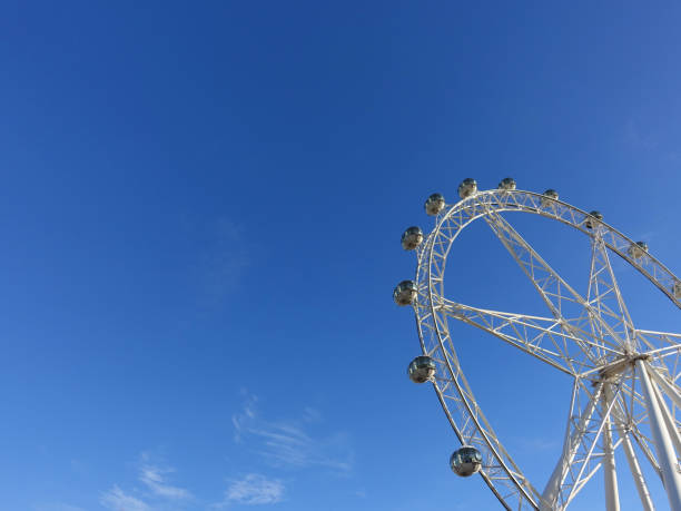 istock Ferris wheel against blue sunny sky 1276914224