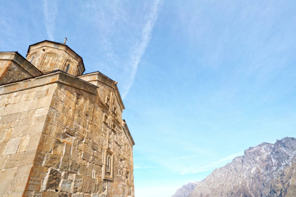 Tsminda Sameba or Gergeti Trinity Orthodox Church in Kazbegi Town or in another name is Stepansminda Town \