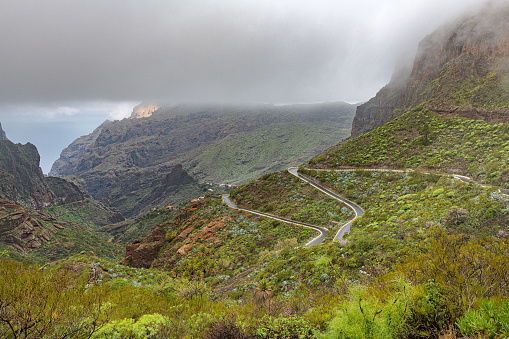Famous canyon Masca in fog at Tenerife island - Canary ,Spain,Nikoon D850