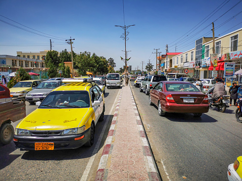 Aug 19,2020 City streets and taxi cars at Kabul. Kabul is the capital of Afghanistan as well as its largest city, located in the eastern section of the country.