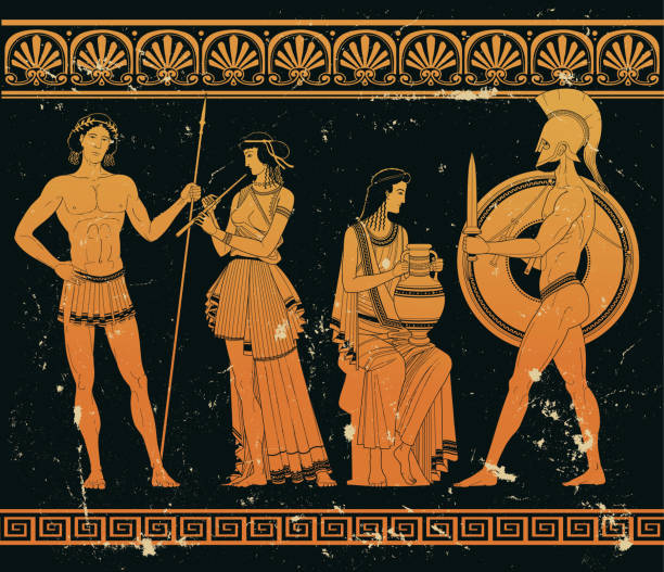 ilustrații de stoc cu arta greacă antică - ancient civilization