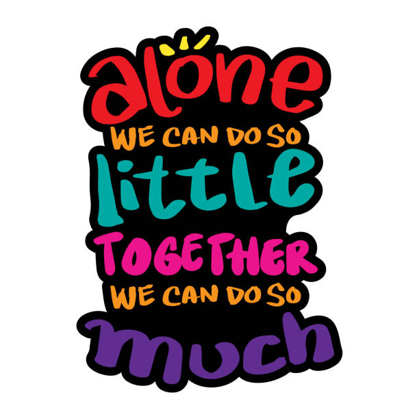 istock Alone we can do so little, together we can do so much. Quote typography. 1276931382