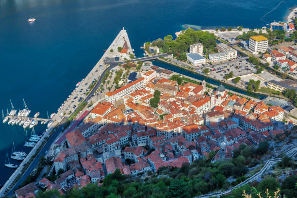 istock Kotor Old Town Aerial View 1276931401