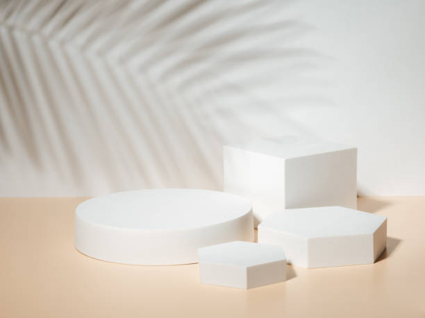 Podium mockup for cosmetic and packaging