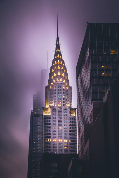 edificio chrysler - chrysler building fotografías e imágenes de stock