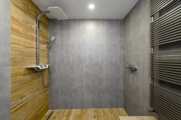 Photo of Wooden modern bathroom in new contemporary bathroom