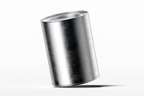 istock Realistic Metallic Can Isolated On White Background. Mock up. 3d rendering. 1276951263