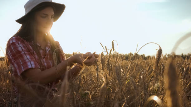 istock Woman farmer in the field 1276951325