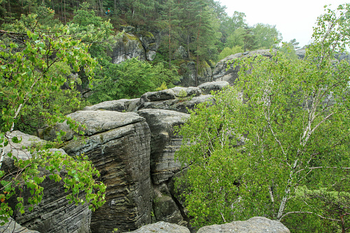 The picture from the natural area with rocks called \