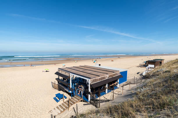 plaża mimizan na francuskim wybrzeżu atlantyku - mimizan zdjęcia i obrazy z banku zdjęć