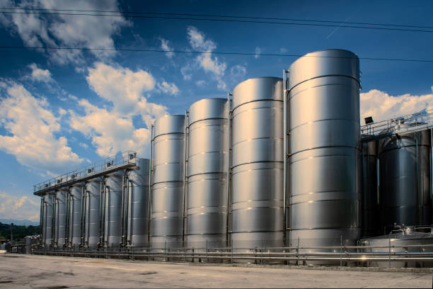 industria, tanque de almacenamiento, fábrica, silo, - storage tank silo chemical factory fotografías e imágenes de stock