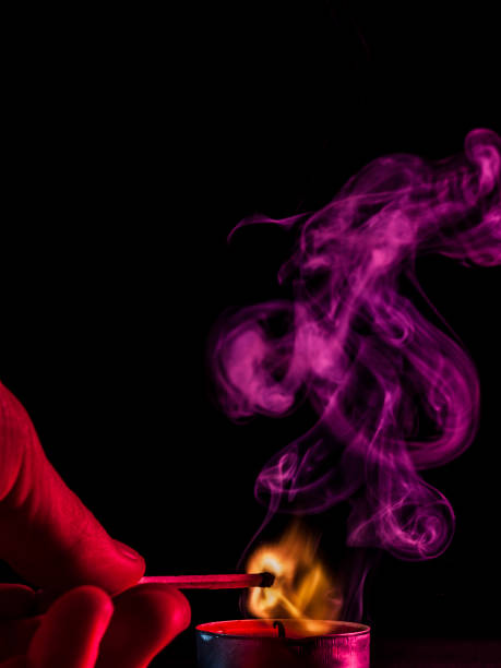 istock Pink Smoke When Candle Is Burning 1276967398
