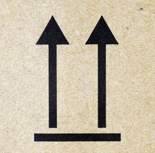 istock Warning signs on the carton box packaging. 1276968389