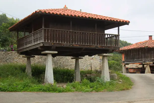 Photo of The traditional granary in the village La Isla in Asturias,Spain,Europe