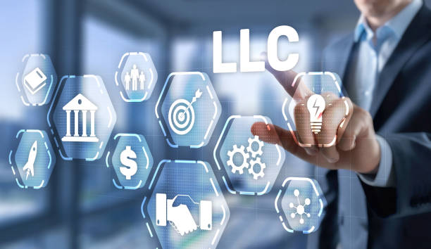 istock Limited Liability Company concept. Businessman touched LLC on virtual screen. 1276968522