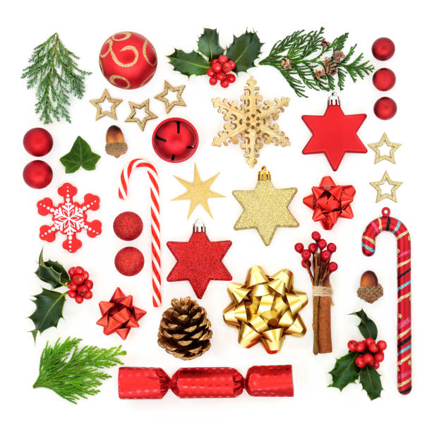 Traditional Symbols of Christmas stock photo