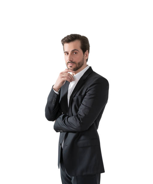 istock Thoughtful bearded business man, isolated 1276970017