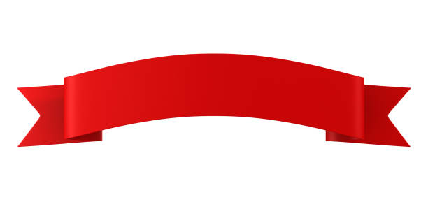 istock red ribbon on white background. Isolated 3D illustration 1276972728
