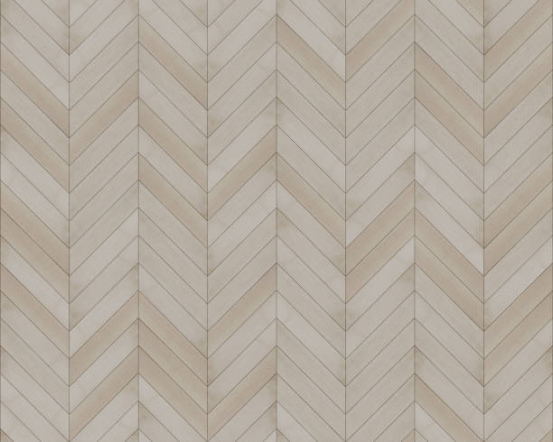 istock Seamless chevron 45 degree wood texture. Natural light Pine hardwood or laminate pattern. Medium size planks. 1276976789