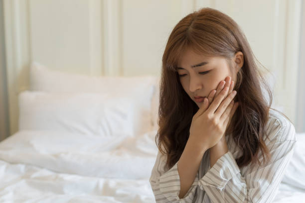 istock Young Asian women have toothache 1276979287