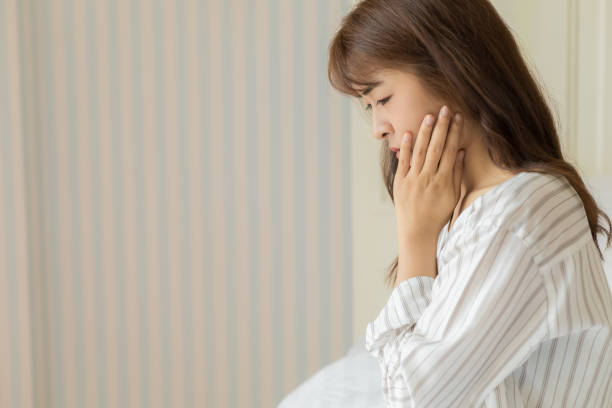 istock Young Asian women have toothache 1276979477