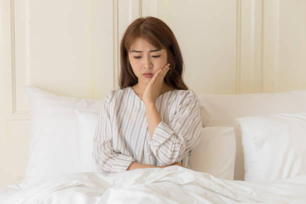 istock Young Asian women have toothache 1276979481