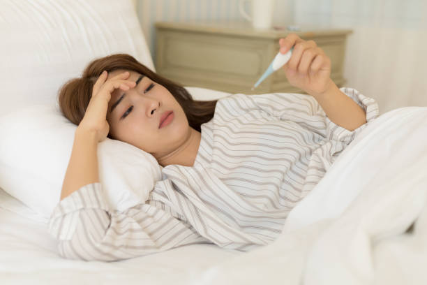 istock Young Asian women have cold 1276980599