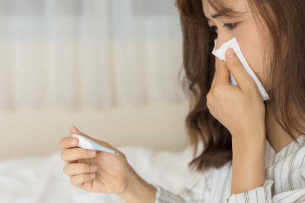 istock Young Asian women have cold 1276980898