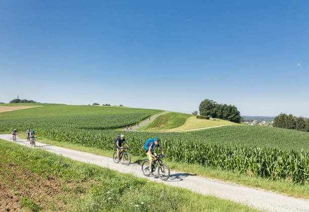istock Scenic mountainbiking at Bucklige Welt, Austria 1276982653