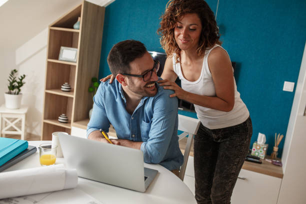 istock Mid age businessman working at home 1276983482