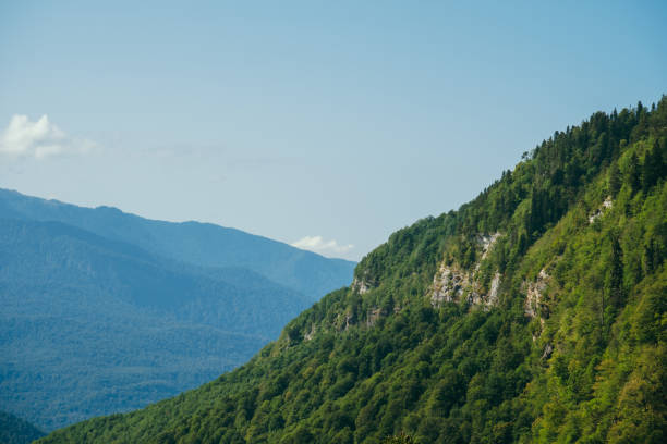 istock natural wallpaper landscape with high mountains against a blue sky 1276983540