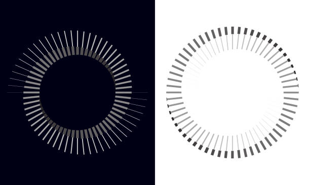 A circle of lines as an endless shape. Yin and Yang symbol effect. A circle of lines as an endless shape. Yin and Yang symbol effect. music loop stock illustrations