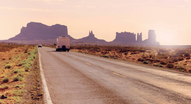 istock Motor Home Driving in Monument Valley. 1276984808