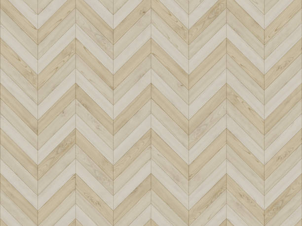 istock Seamless zigzag chevron 45 degree wood texture. Natural Chestnut hardwood or laminate pattern. Medium size planks. 1276986280
