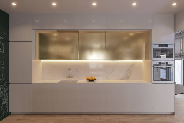 istock 3D illustration of a kitchen with day lighting 1276986335