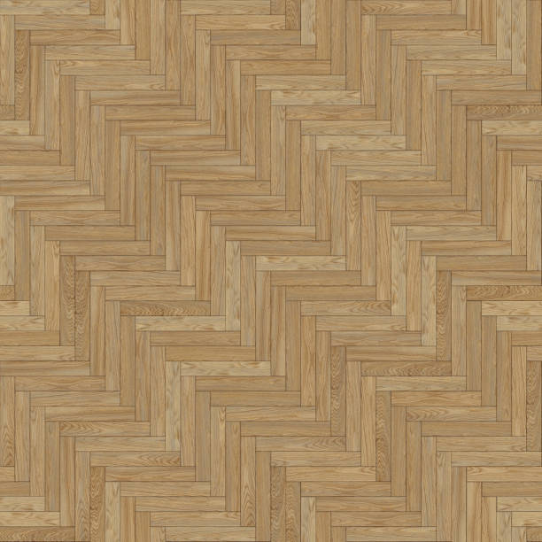 Seamless herringbone 1x1 texture. Oak wood.\nHardwood flooring and laminate flooring texture.\nClassic parquet medium size planks pattern.