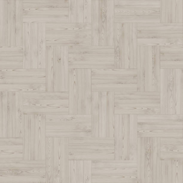 istock Seamless herringbone 3x3 wood texture. Natural light Oak hardwood or laminate pattern. Long size planks. 1276991225