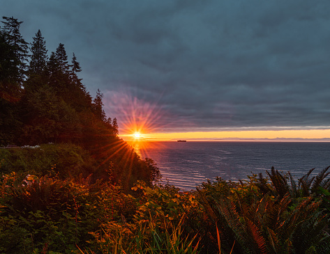 An image of a beautiful sunset on the Olympic peninsula