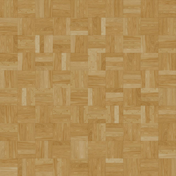 istock Seamless herringbone 4x4 wood texture. Natural yellow Oak hardwood or laminate pattern. Small size planks. 1276994206