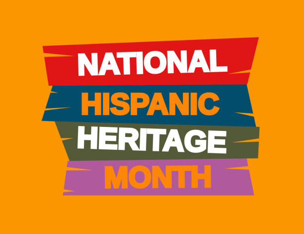 national hispanic heritage monat hintergrund. vektor - national hispanic heritage month stock-grafiken, -clipart, -cartoons und -symbole