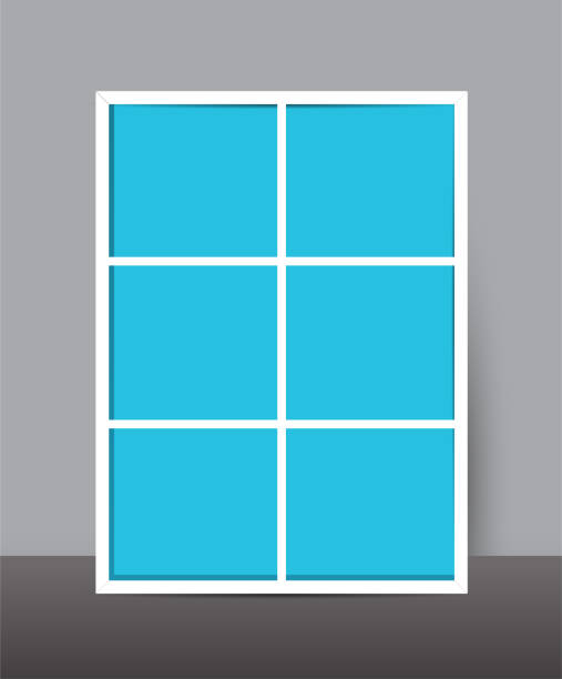 istock Vertical Collage Layout Template. Frames for Photo or Illustration. Vector. For Photos, Pictures, Photo Collage, Photo Puzzle. Moodboard. 1276998704