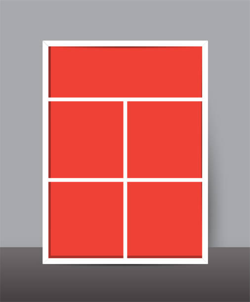 istock Vertical Collage Layout Template. Frames for Photo or Illustration. Vector. For Photos, Pictures, Photo Collage, Photo Puzzle. Moodboard. 1276998710