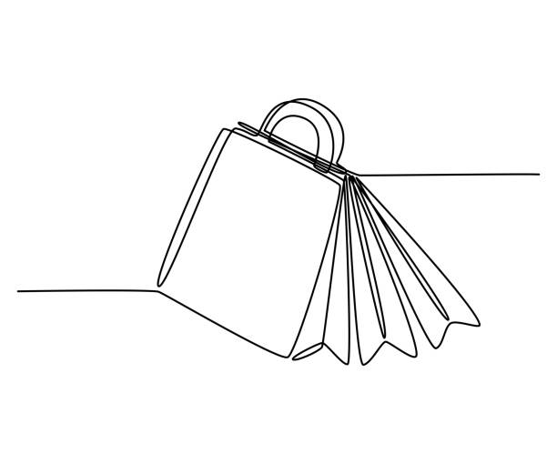 ilustrações de stock, clip art, desenhos animados e ícones de shopping bags. - shopping bag paper bag retail drawing