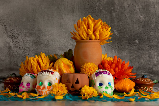 istock Sugar skulls used for 