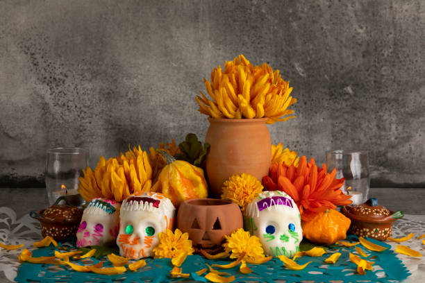 istock Sugar skulls used for 