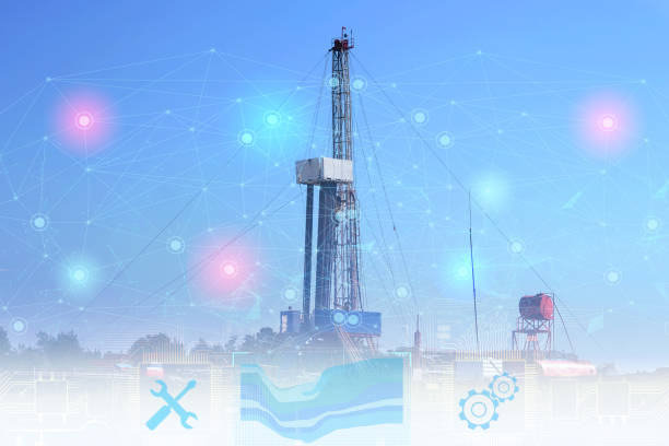 istock exploration and drilling concept for oil and gas production. Geological exploration using artificial intelligence to clarify productive areas and their productivity 1277004985