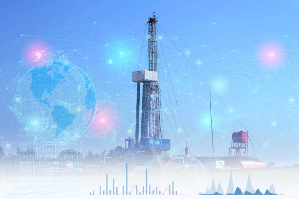 istock exploration and drilling concept for oil and gas production. Geological exploration using artificial intelligence to clarify productive areas and their productivity 1277005080