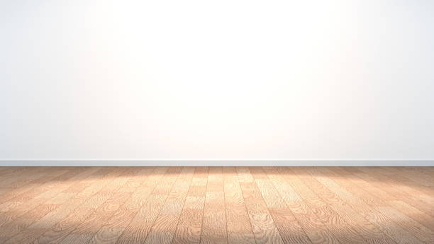 istock white empty room and wood parquet floor - interior design 1277007591