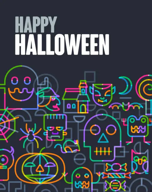 Vector illustration of Halloween Poster or Banner