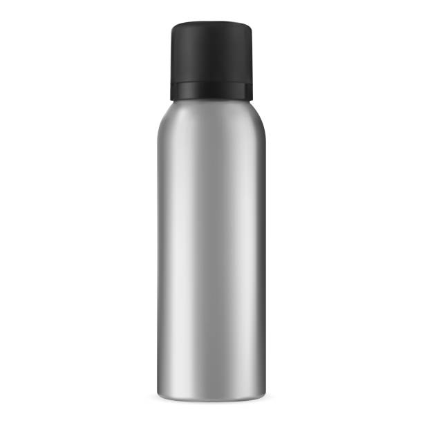 istock Spray tin mockup. Hairspray aerosol aluminum can 1277012254